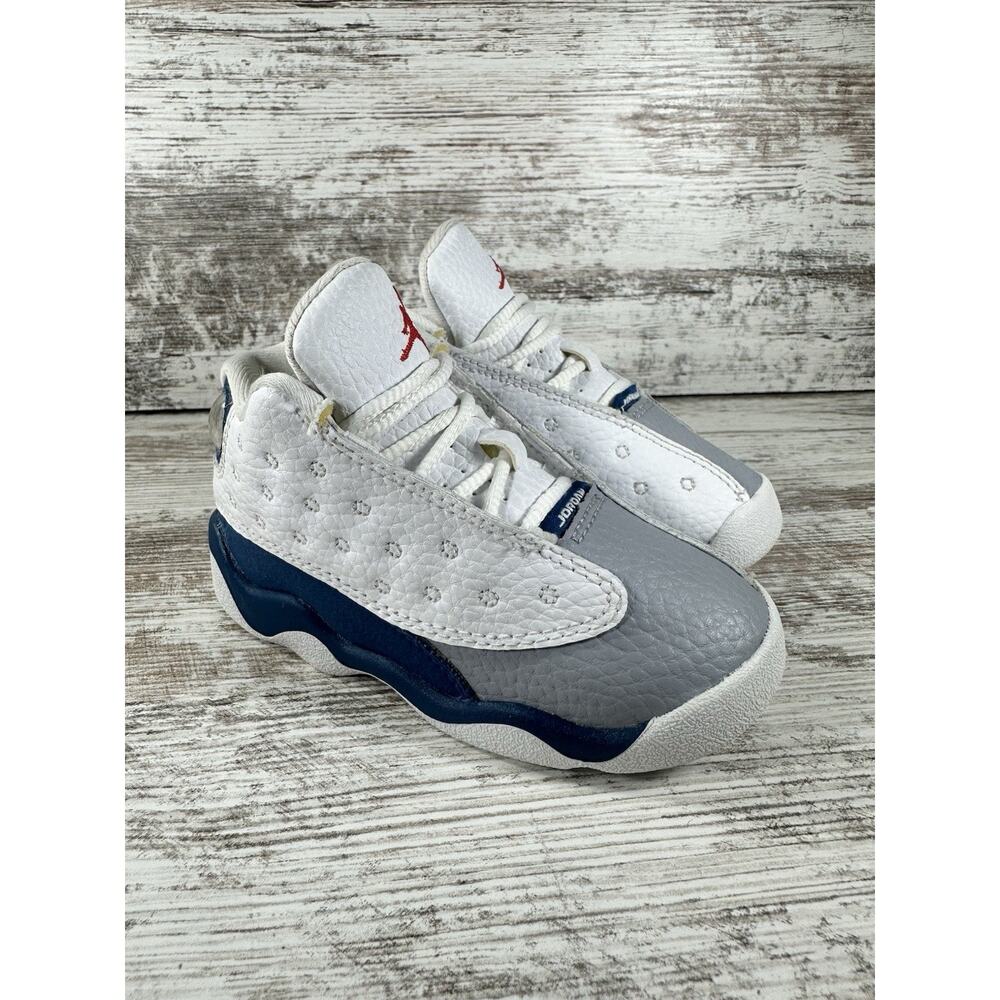 Toddler Nike Air Jordan 13 Retro French White/Blue Sneakers Sz 7C